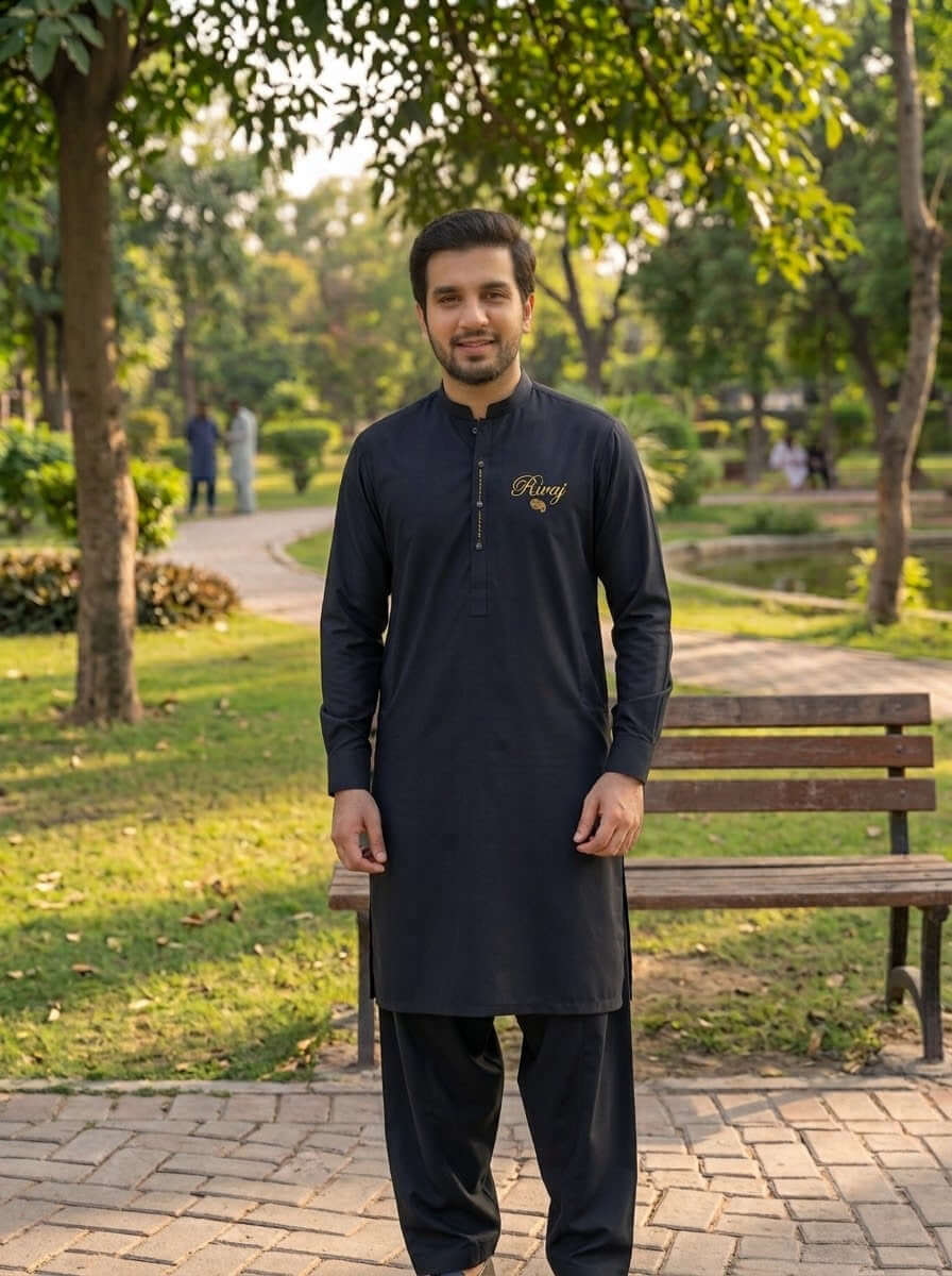 Dark Navy Blue Unstitched Suit