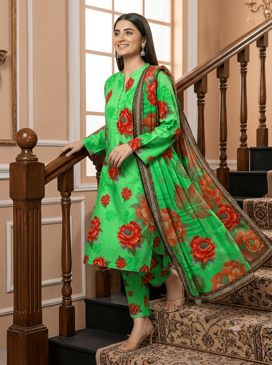 Lawn 3pc suit-997 - RIVAJ