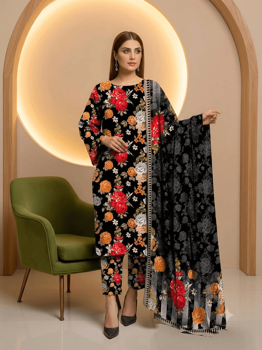 Lawn unstitched 3pc-997 - RIVAJ