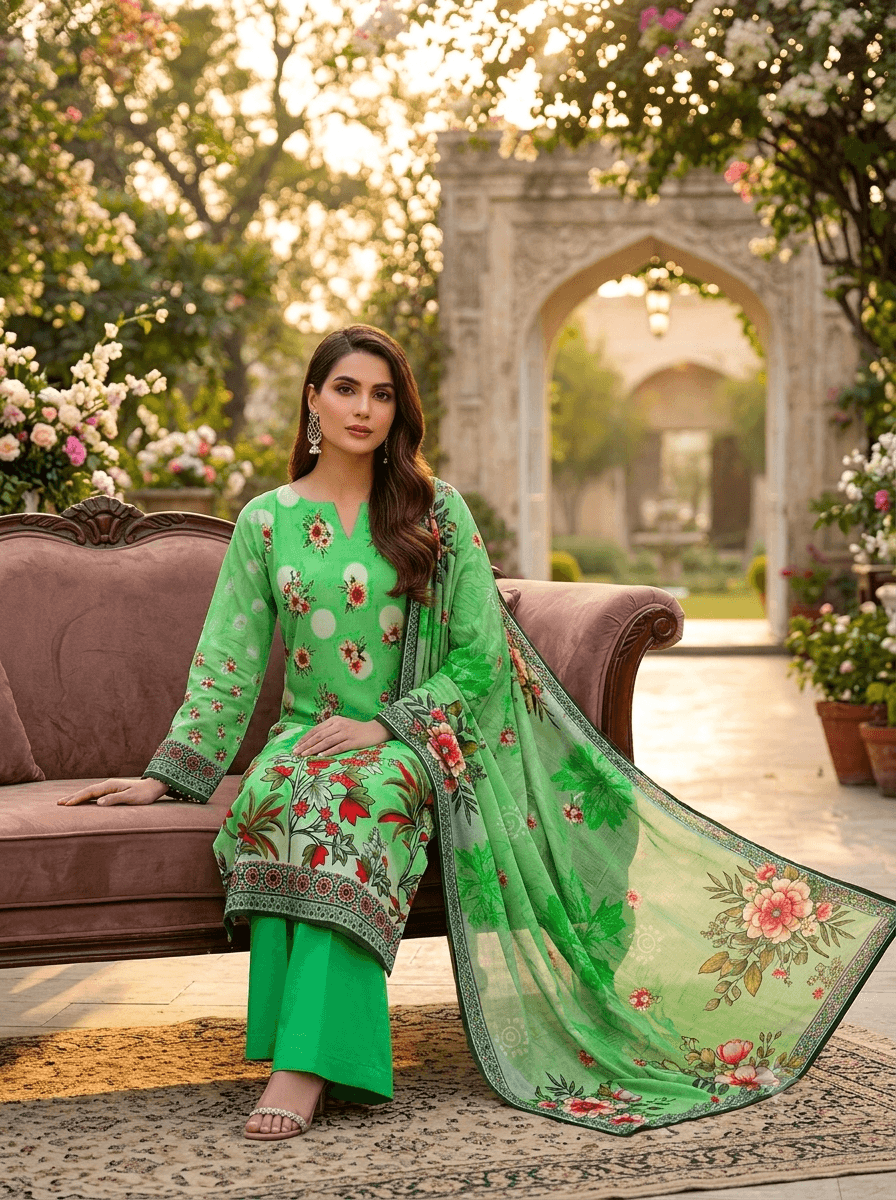 UNSTITCHED 3PC-997 - RIVAJ