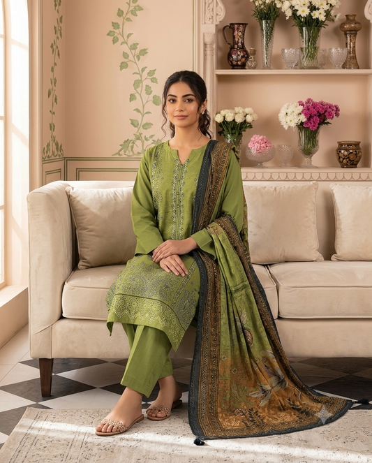 Embroidery 3pc suit