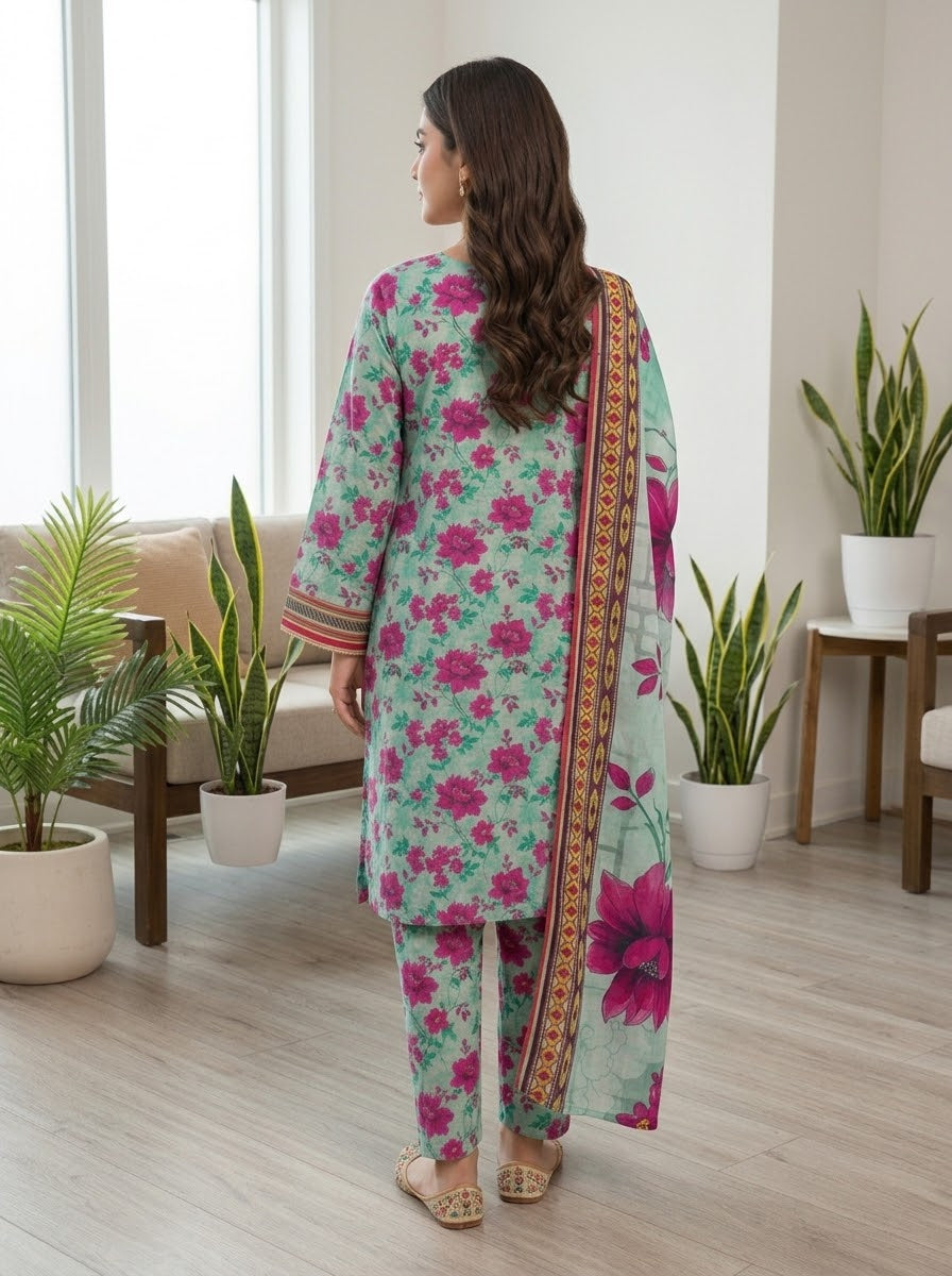 Classy Linen Printed 3-Piece