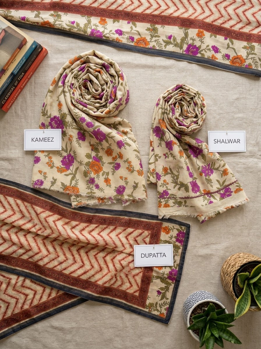 Classy Linen Printed 3-Piece