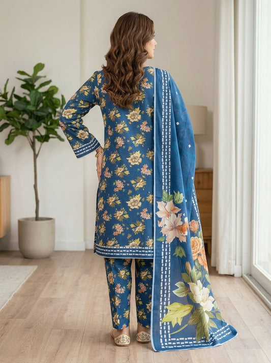 Classy Linen Printed 3-Piece