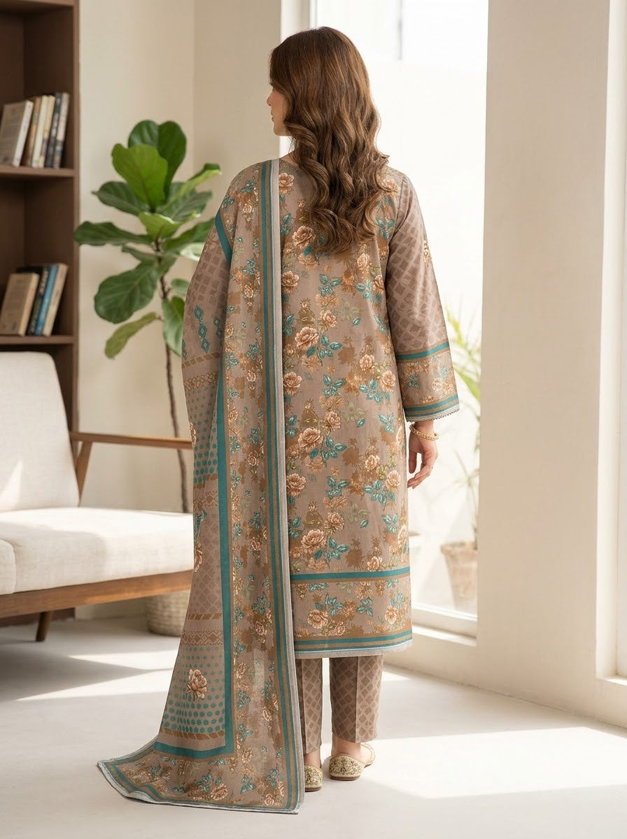 Classy Linen Printed 3-Piece