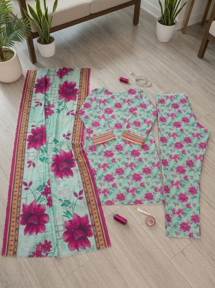 Classy Linen Printed 3-Piece