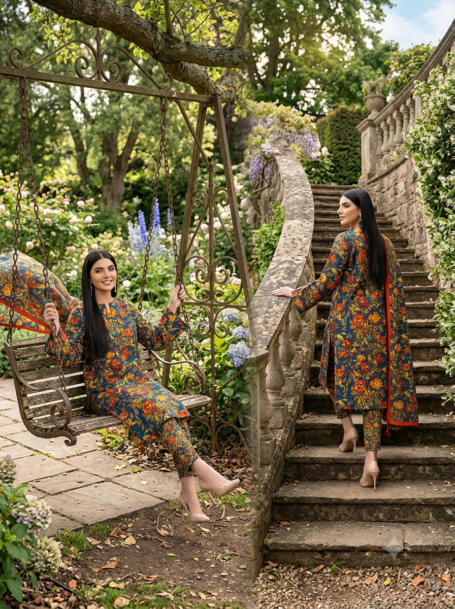 Printed lawn